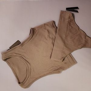 NWT SKIMS Stretch Ribbed Set